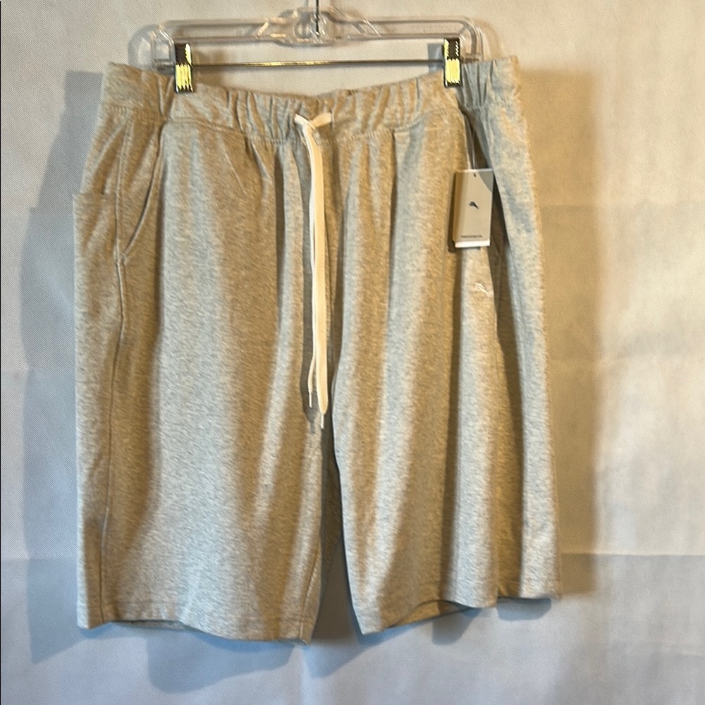 Mens Tommy Bahama Gray XL Athletic Shorts Elastic Waistband Heather gray